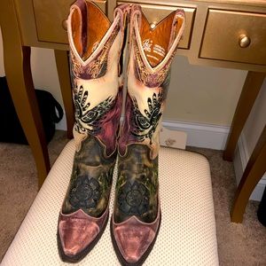 Dan post Aztec western cowboy boots ladies 9.5
